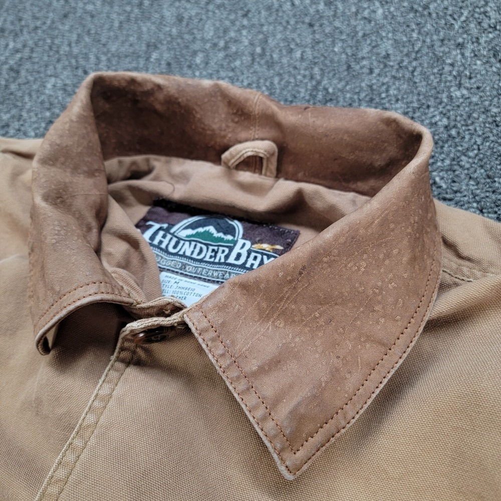 Thunder Bay Jacket Mens M Brown Chore Barn Coat Corduroy Collar Workwear Vintage - Picture 9 of 15